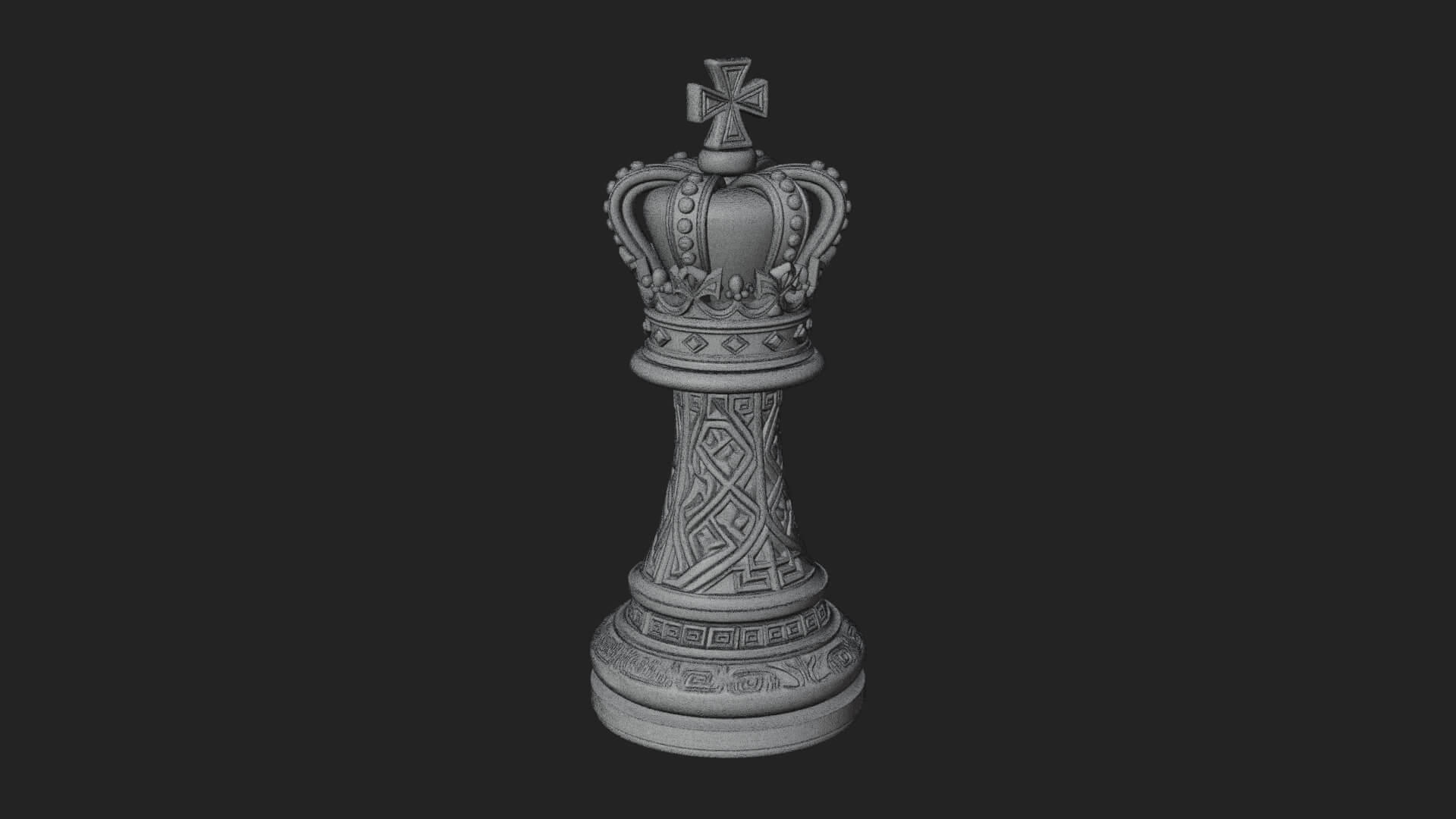 Ornate Chess Piece Statue Design 53 3D Print Model 3D Model