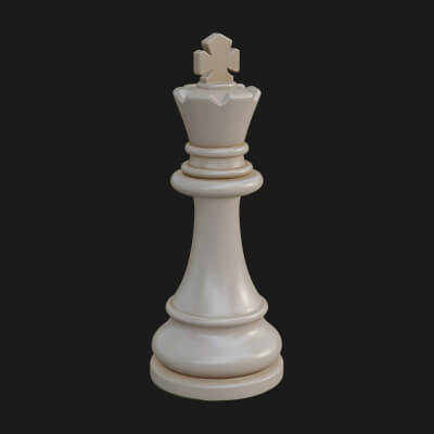 Ornate Chess Piece Statue Design 54 3D Print Model