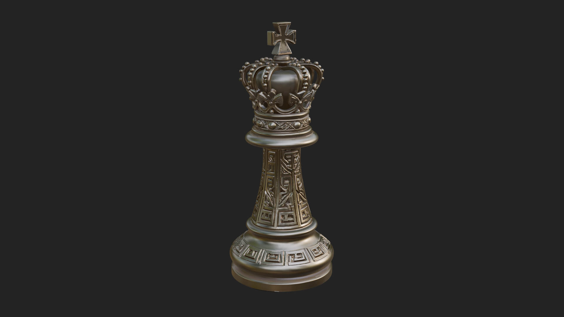 Ornate Chess Piece Statue Design 55 3D Print Model 3D Model