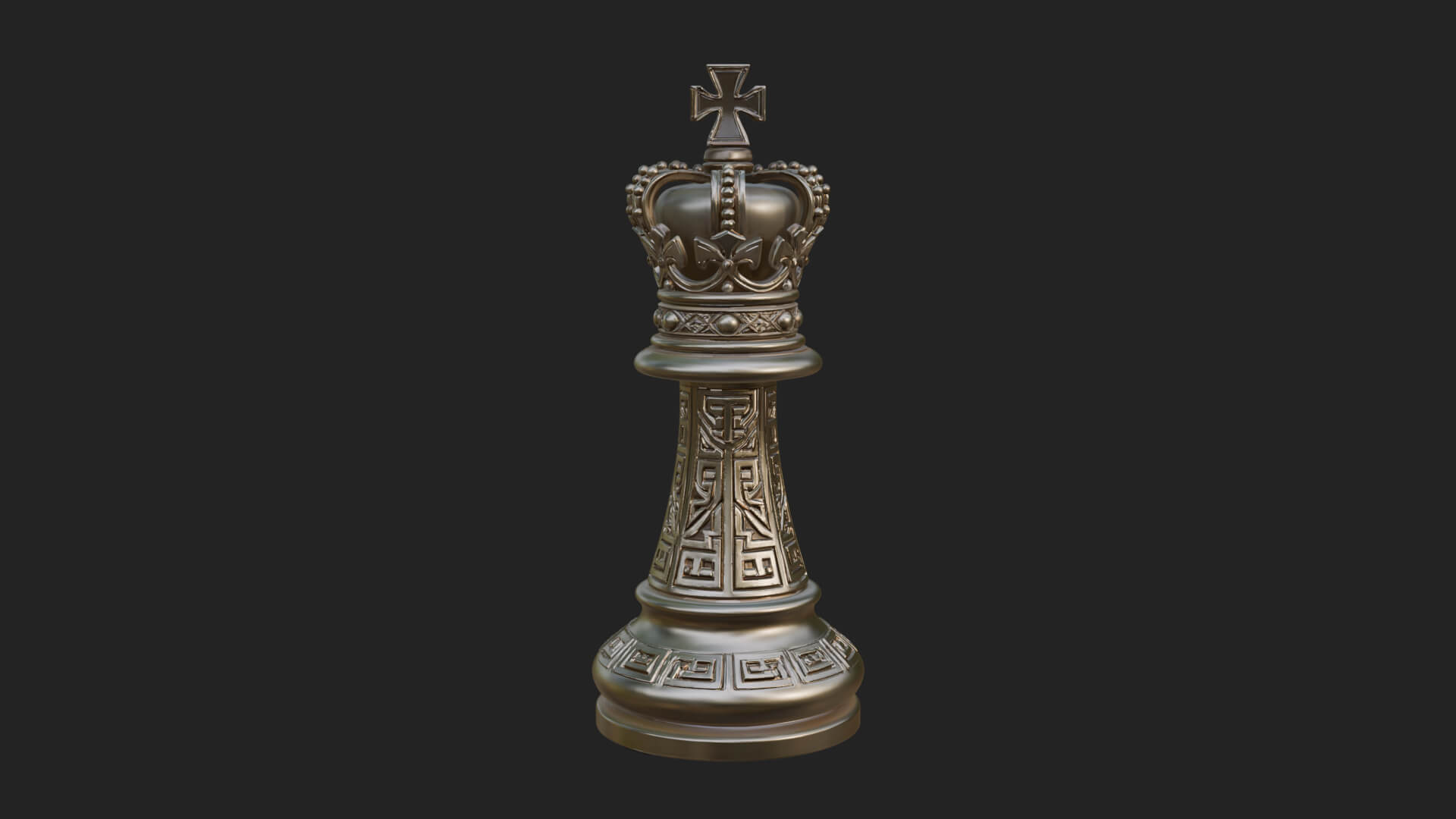 Ornate Chess Piece Statue Design 55 3D Print Model 3D Model