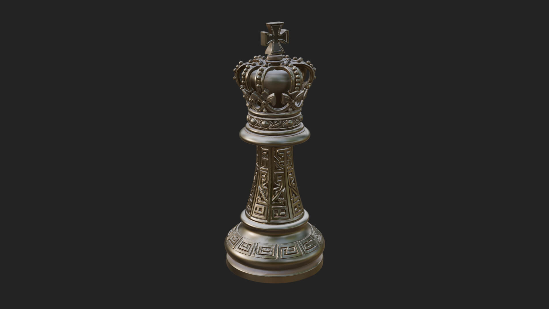 Ornate Chess Piece Statue Design 55 3D Print Model 3D Model