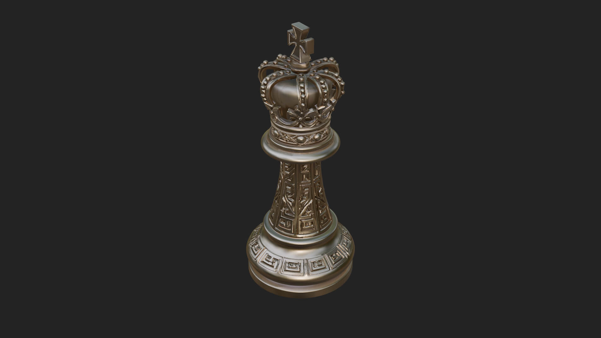 Ornate Chess Piece Statue Design 55 3D Print Model 3D Model