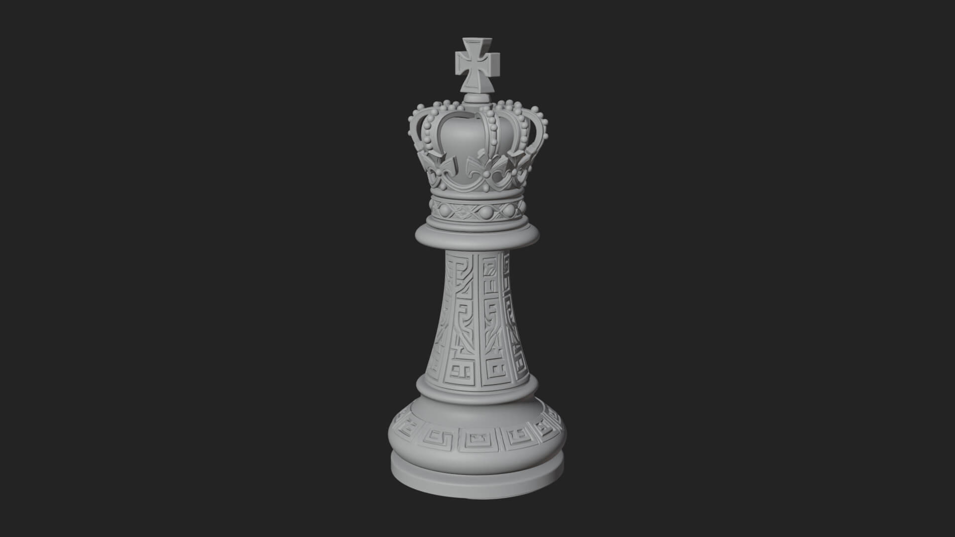 Ornate Chess Piece Statue Design 55 3D Print Model 3D Model