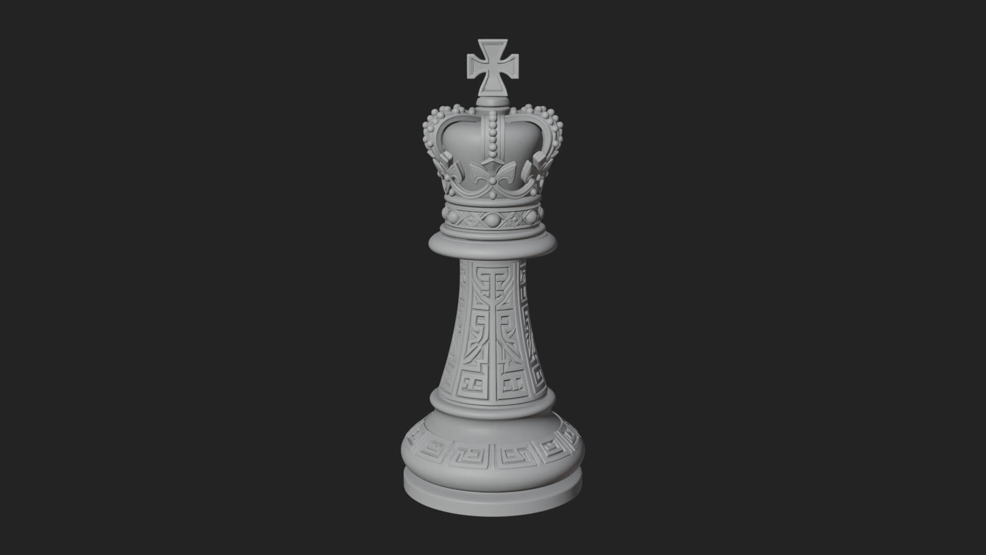 Ornate Chess Piece Statue Design 55 3D Print Model 3D Model