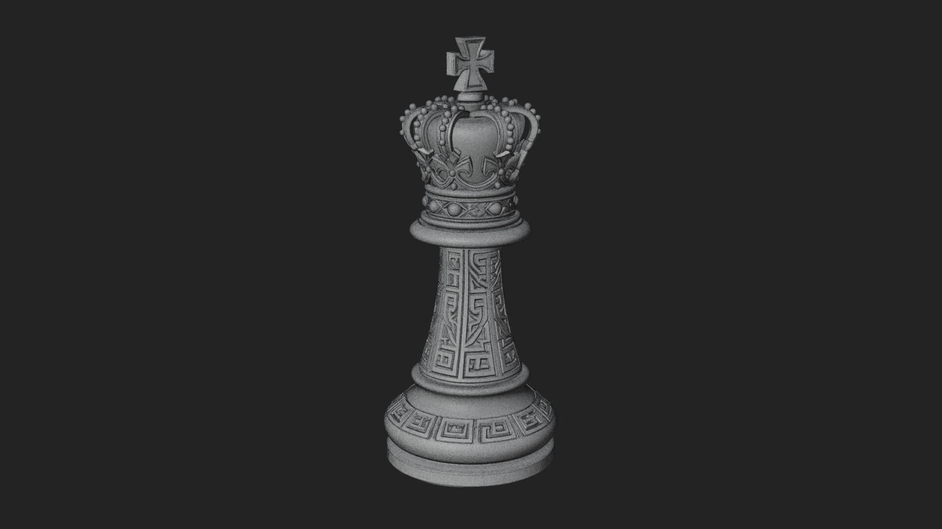 Ornate Chess Piece Statue Design 55 3D Print Model 3D Model