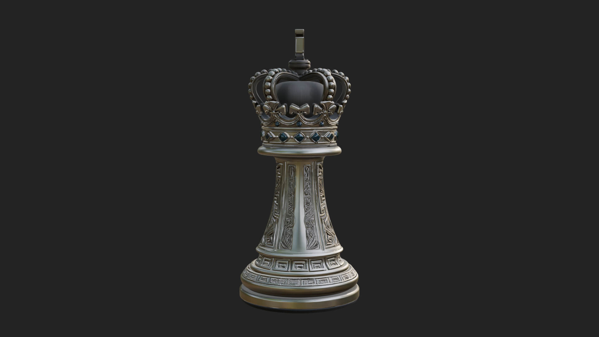 Ornate Chess Piece Statue Design 56 3D Print Model 3D Model