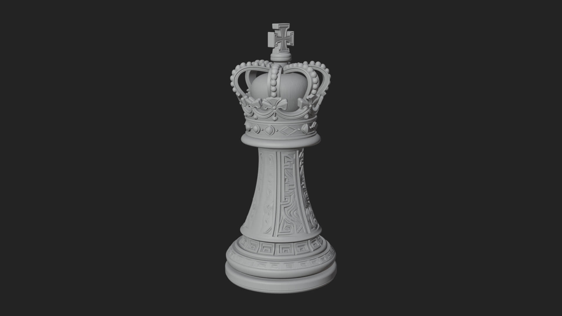 Ornate Chess Piece Statue Design 56 3D Print Model 3D Model
