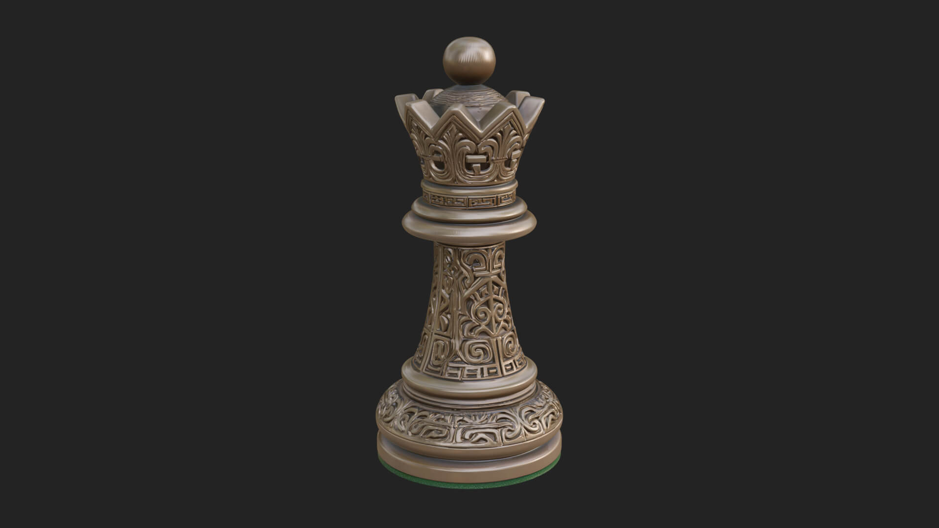 Ornate Chess Piece Statue Design 57 3D Print Model 3D Model
