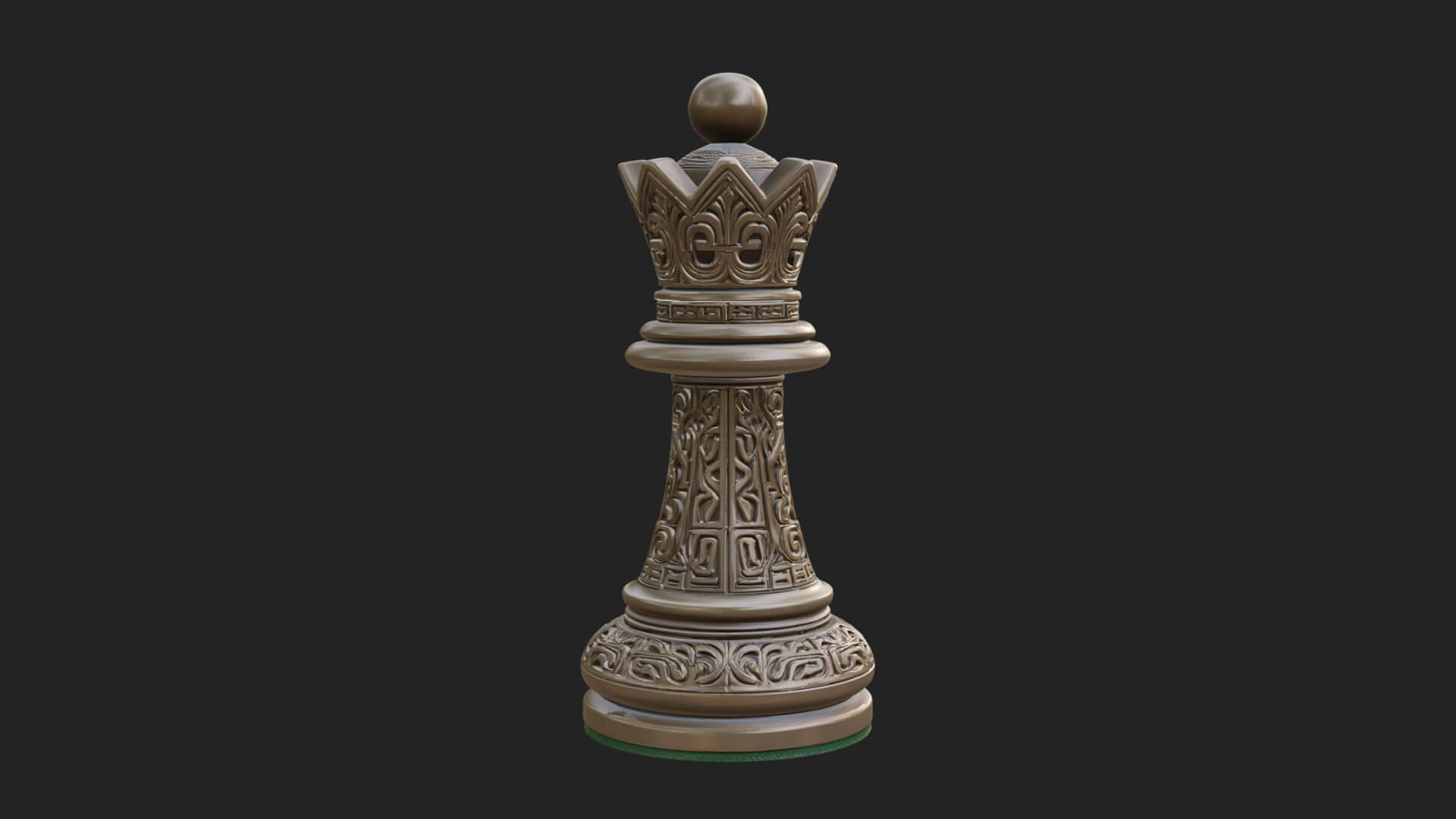 Ornate Chess Piece Statue Design 57 3D Print Model 3D Model