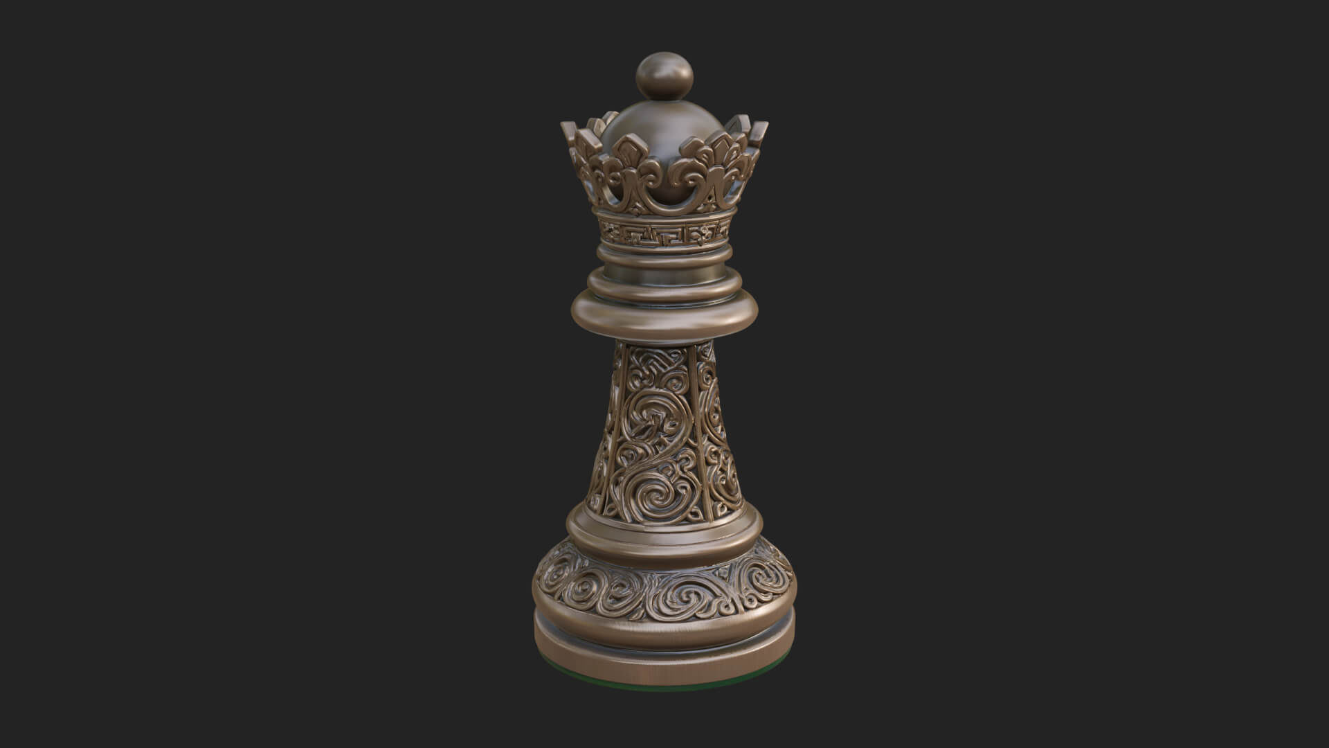 Ornate Chess Piece Statue Design 58 3D Print Model 3D Model