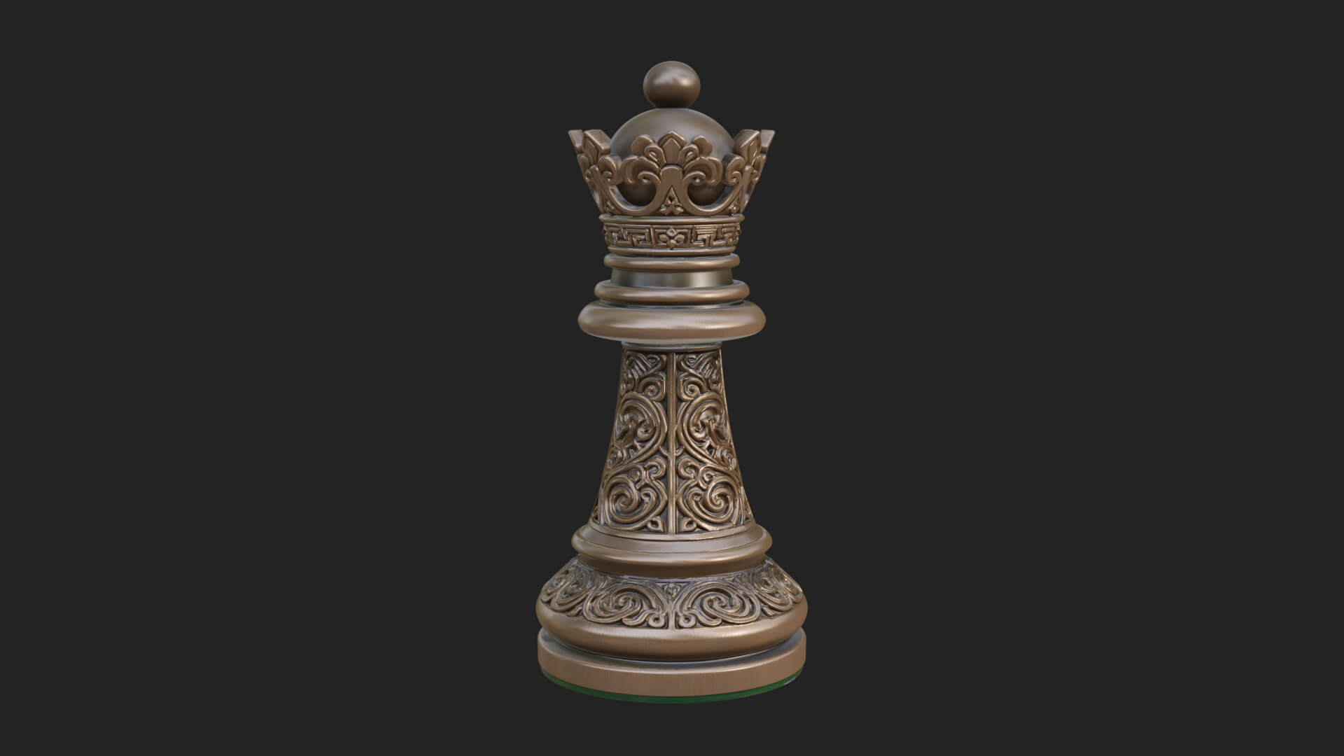 Ornate Chess Piece Statue Design 58 3D Print Model 3D Model