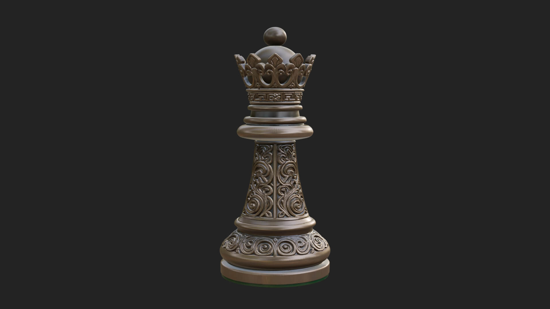 Ornate Chess Piece Statue Design 58 3D Print Model 3D Model