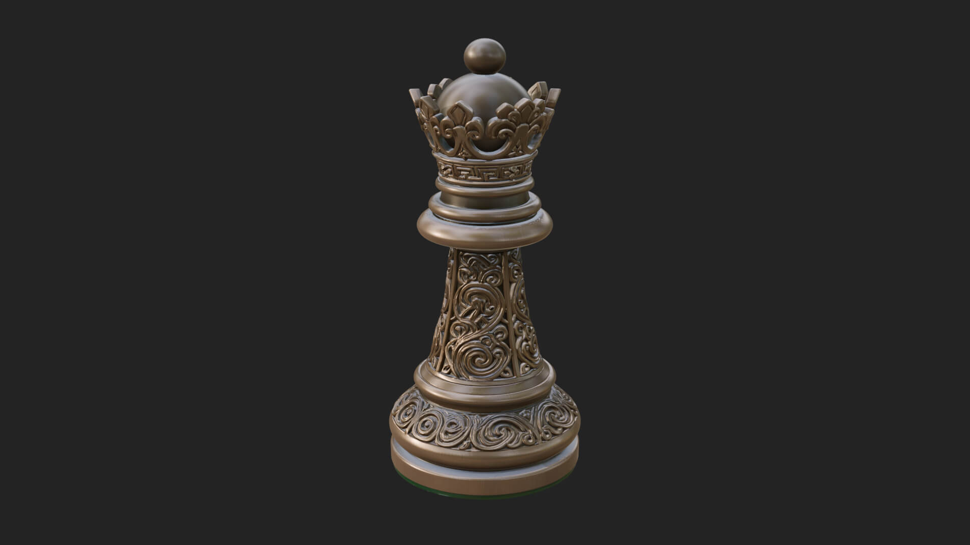 Ornate Chess Piece Statue Design 58 3D Print Model 3D Model