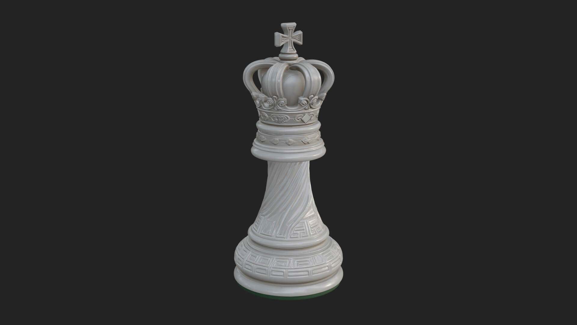Ornate Chess Piece Statue Design 60 3D Print Model 3D Model