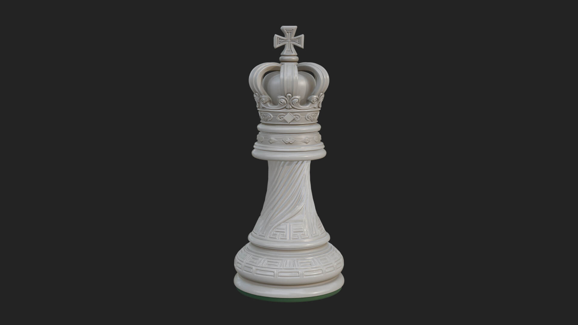 Ornate Chess Piece Statue Design 60 3D Print Model 3D Model