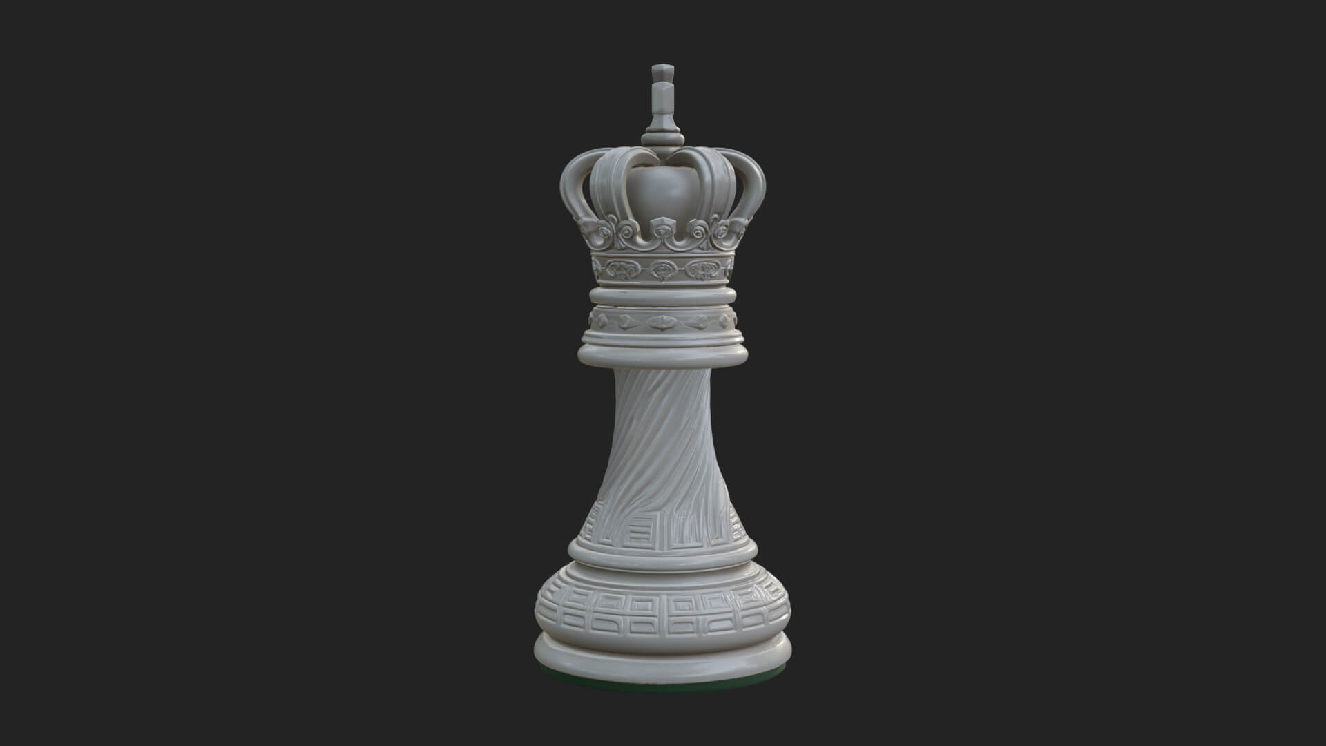 Ornate Chess Piece Statue Design 60 3D Print Model 3D Model