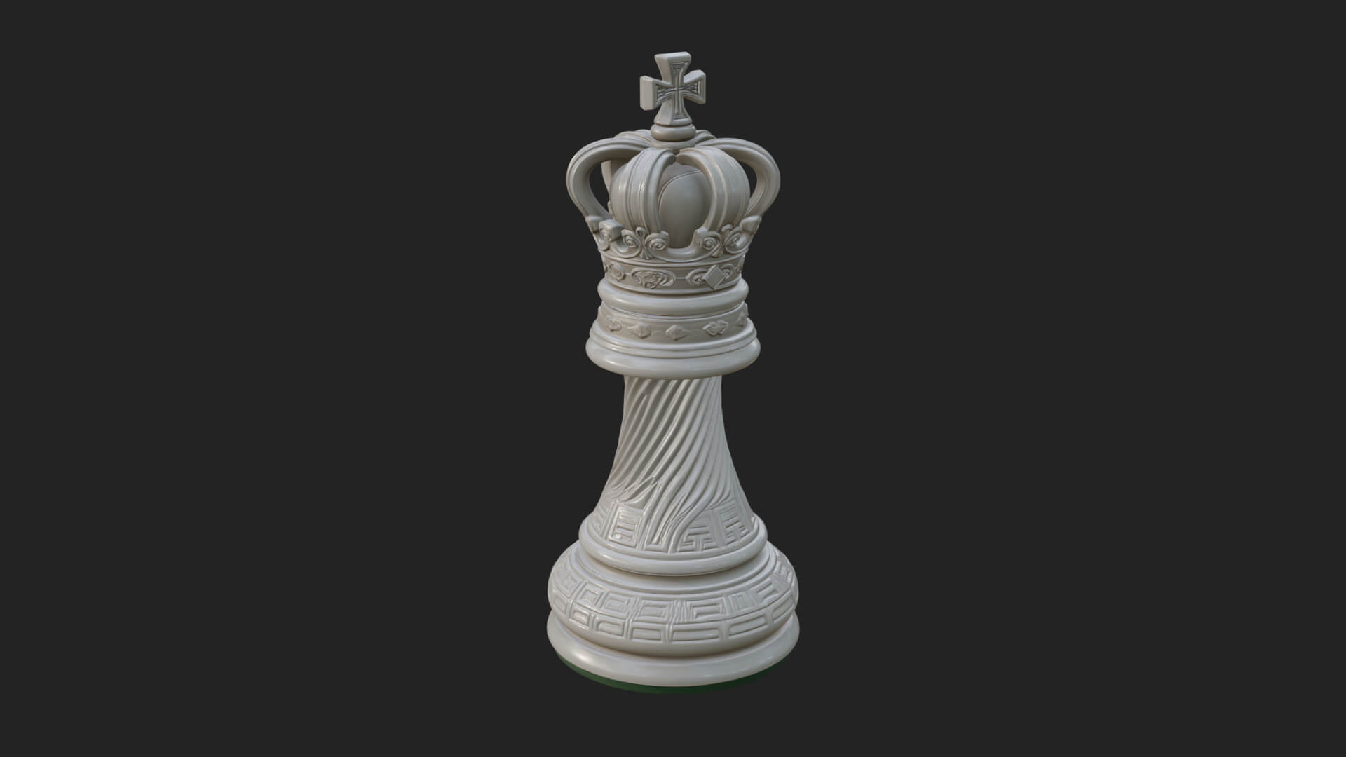 Ornate Chess Piece Statue Design 60 3D Print Model 3D Model