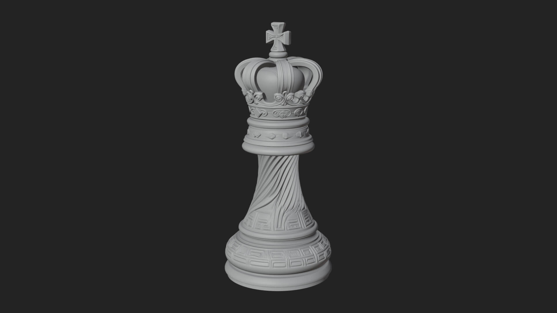 Ornate Chess Piece Statue Design 60 3D Print Model 3D Model