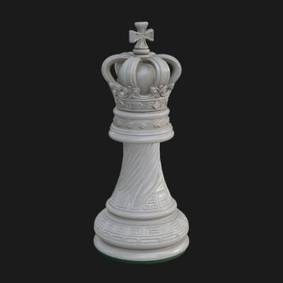 Ornate Chess Piece Statue Design 60 3D Print Model