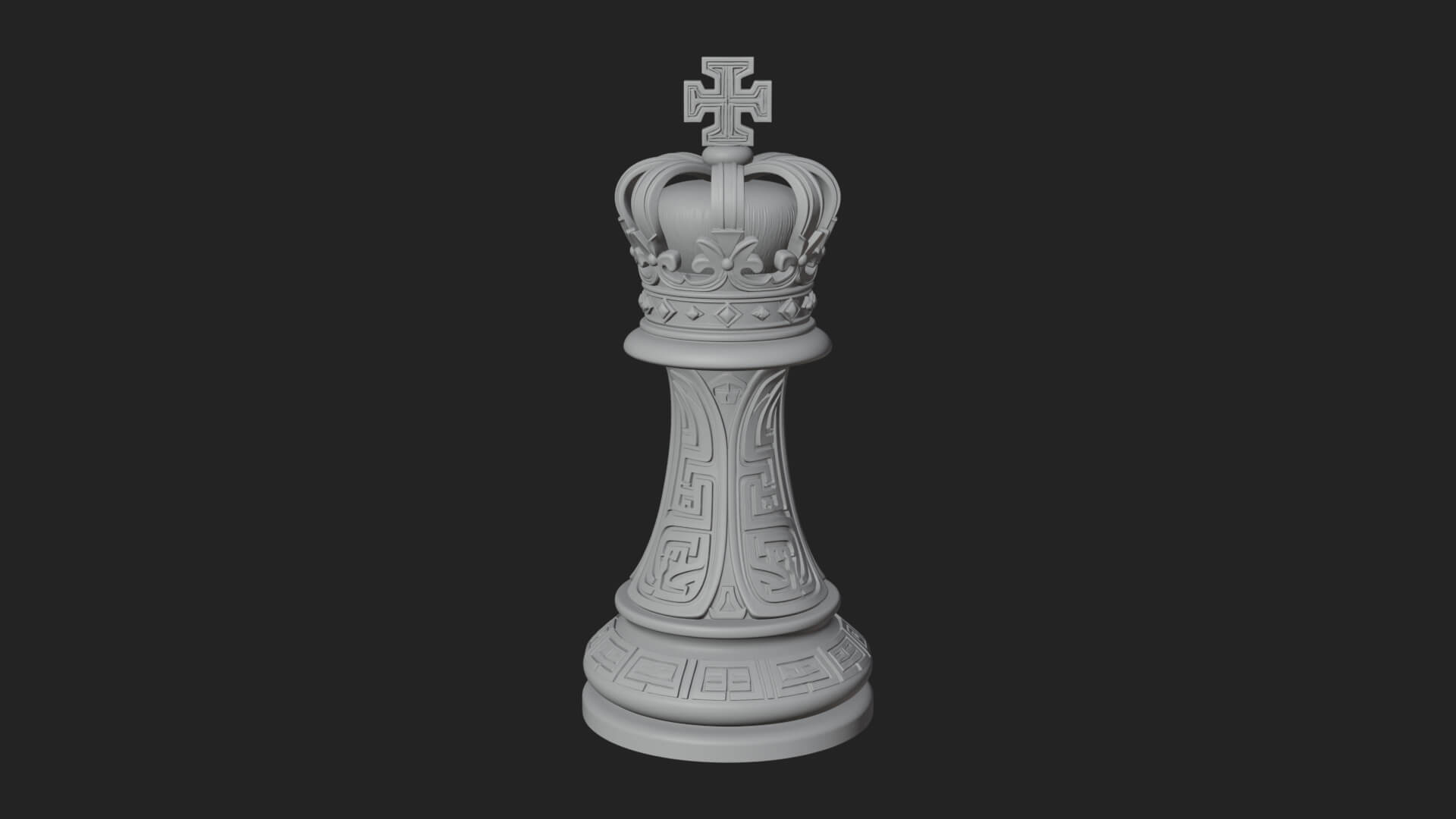 Ornate Chess Piece Statue Design 61 3D Print Model 3D Model