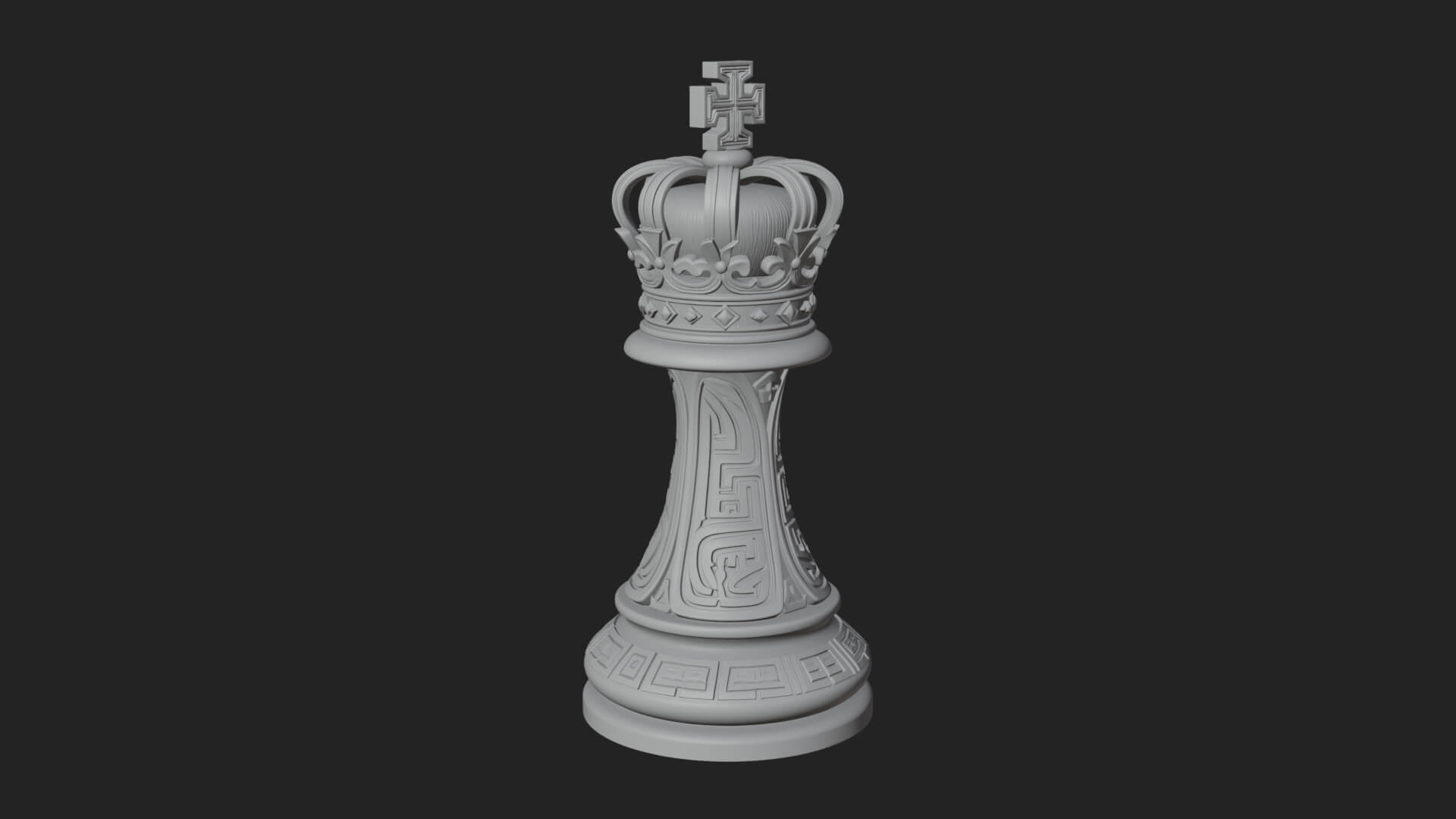 Ornate Chess Piece Statue Design 61 3D Print Model 3D Model