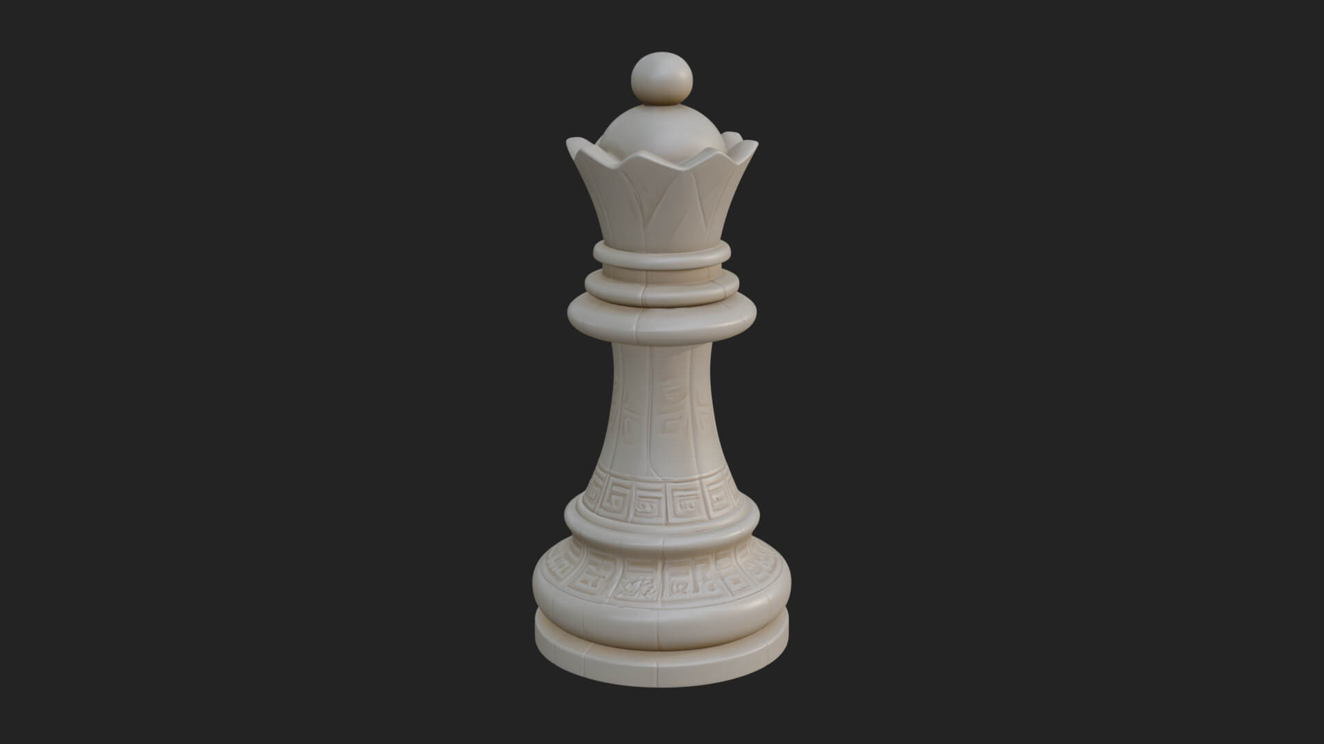 Ornate Chess Piece Statue Design 64 3D Print Model 3D Model