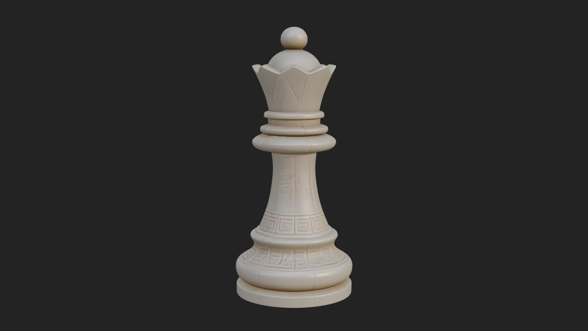 Ornate Chess Piece Statue Design 64 3D Print Model 3D Model