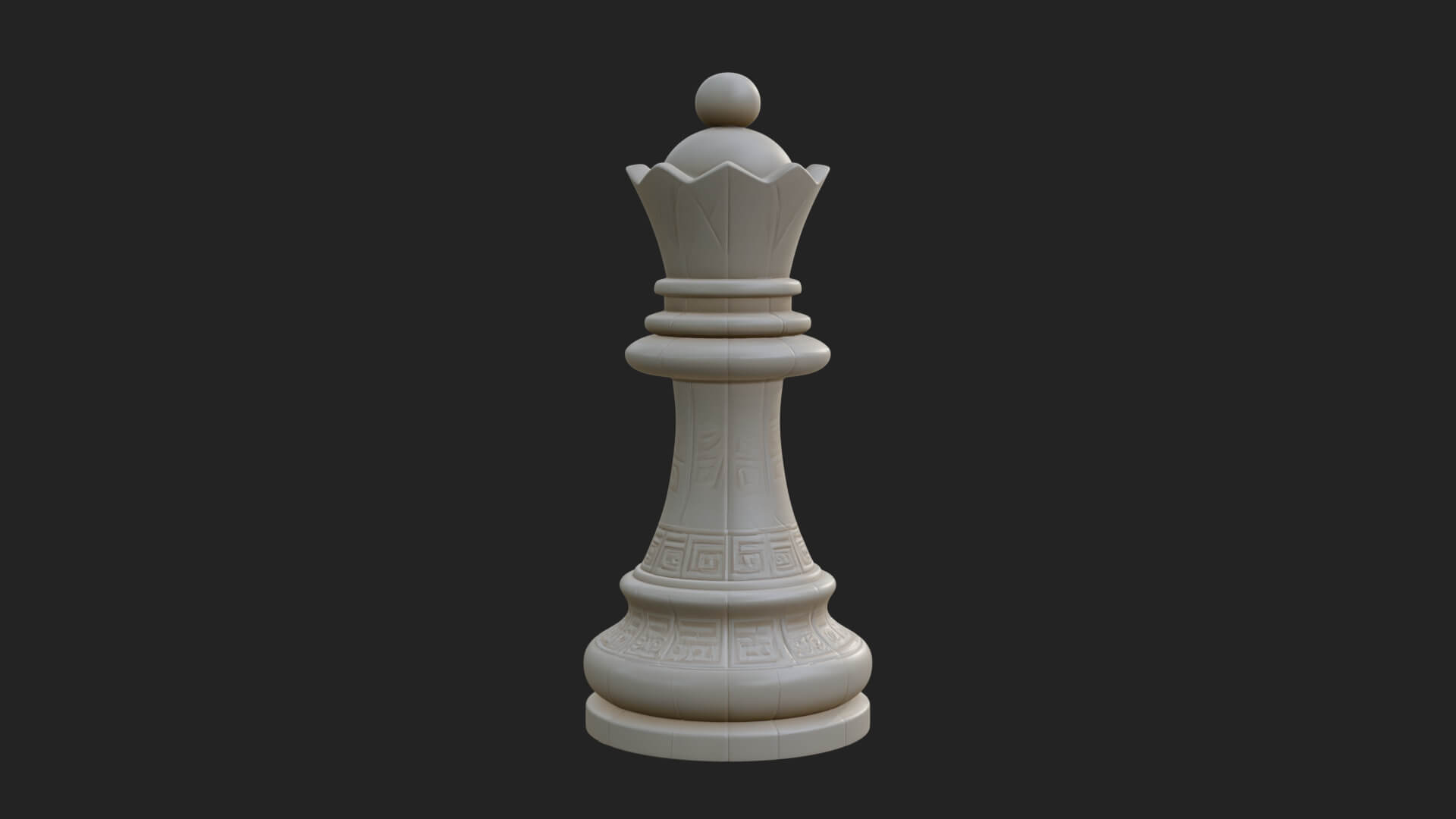 Ornate Chess Piece Statue Design 64 3D Print Model 3D Model