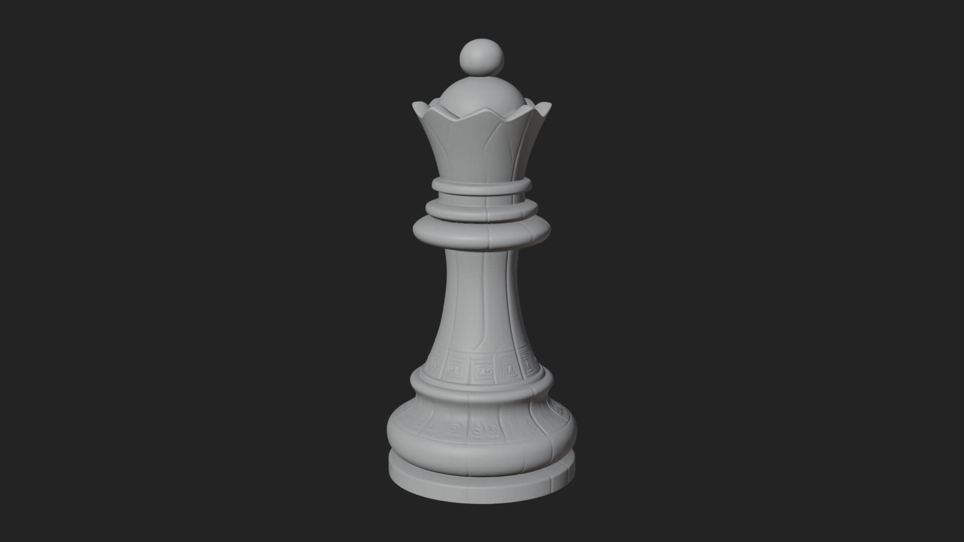 Ornate Chess Piece Statue Design 64 3D Print Model 3D Model