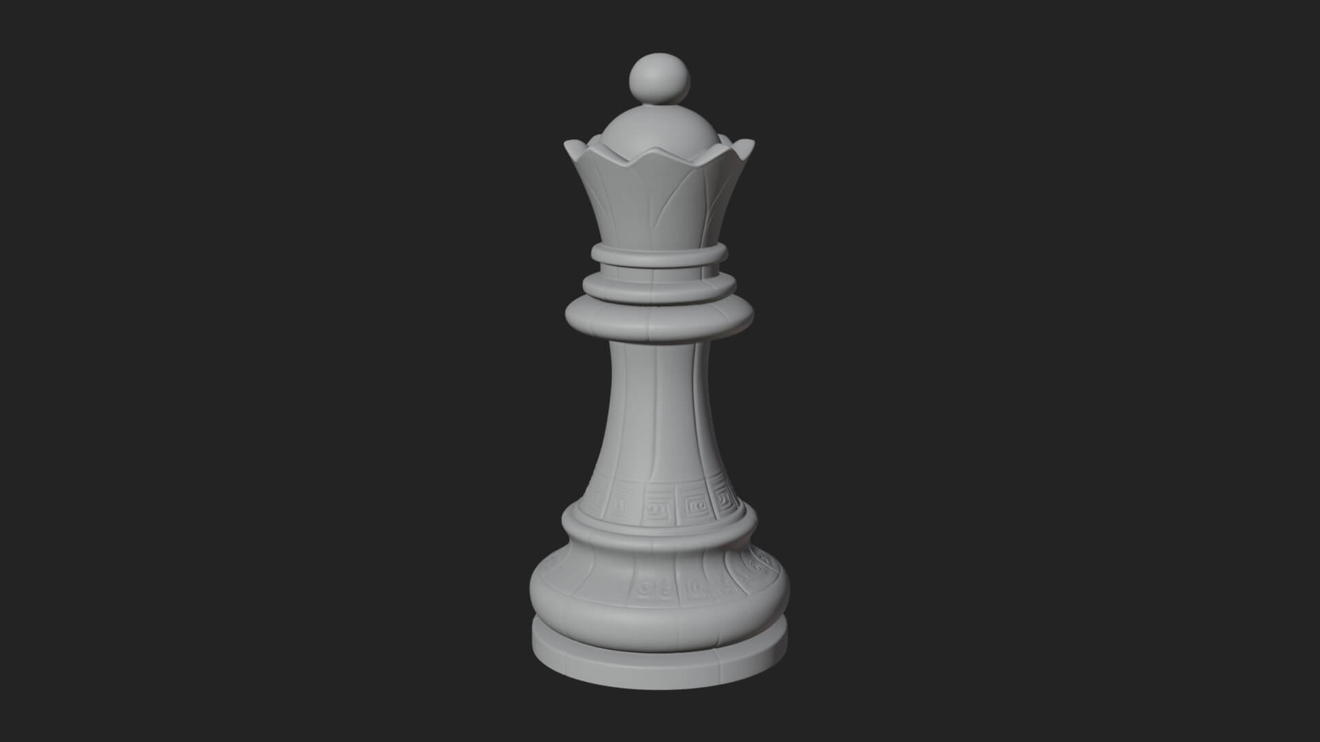 Ornate Chess Piece Statue Design 64 3D Print Model 3D Model
