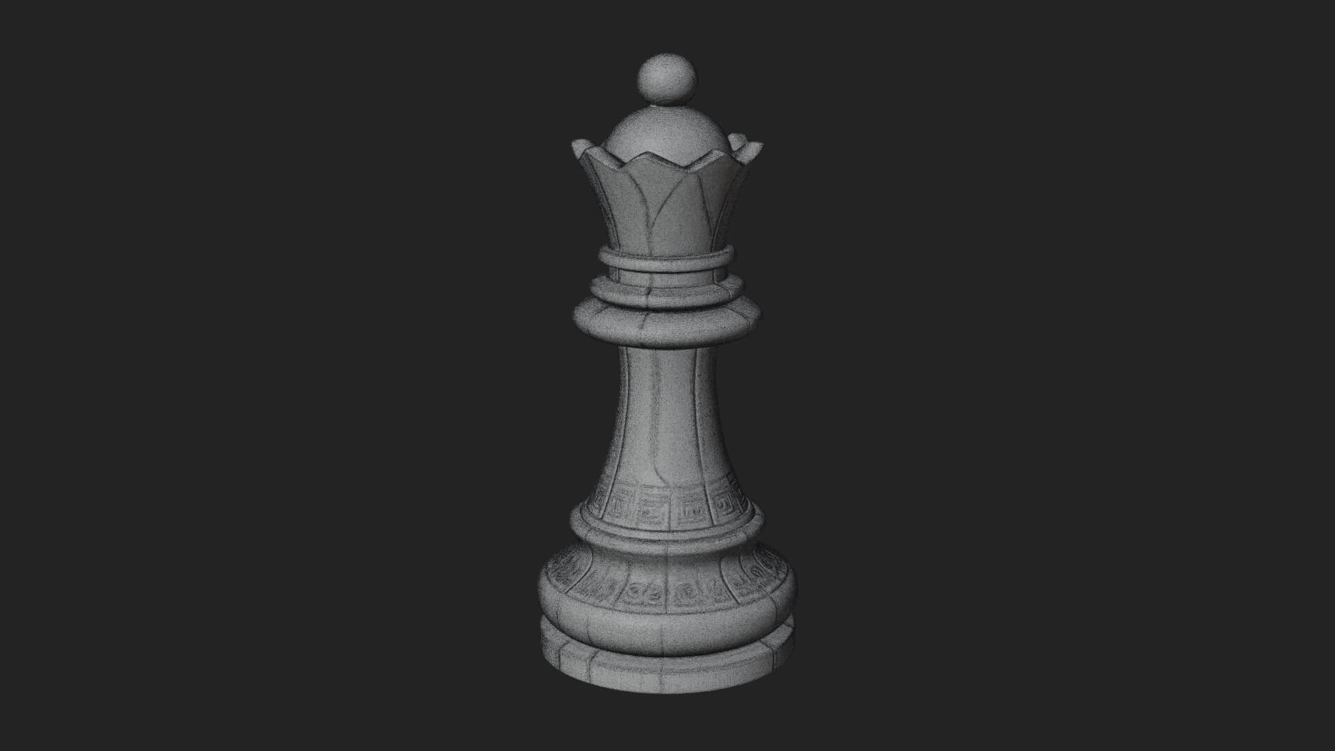 Ornate Chess Piece Statue Design 64 3D Print Model 3D Model