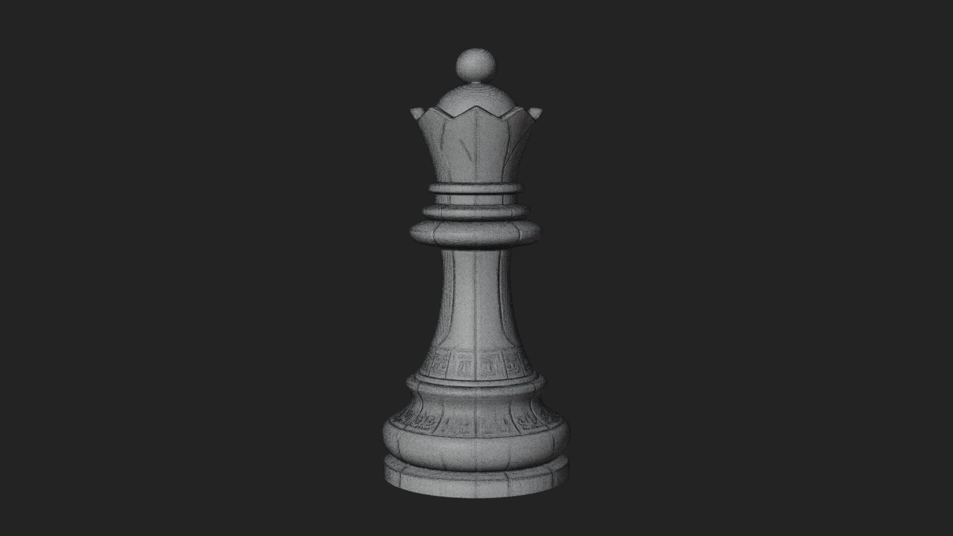 Ornate Chess Piece Statue Design 64 3D Print Model 3D Model
