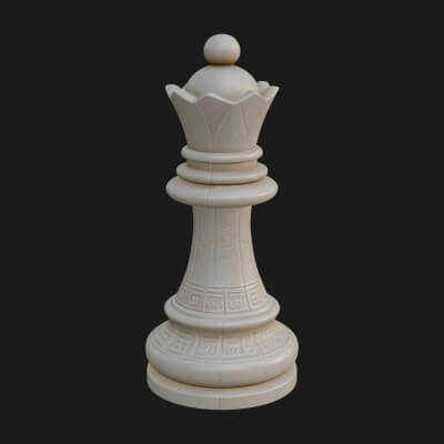 Ornate Chess Piece Statue Design 64 3D Print Model