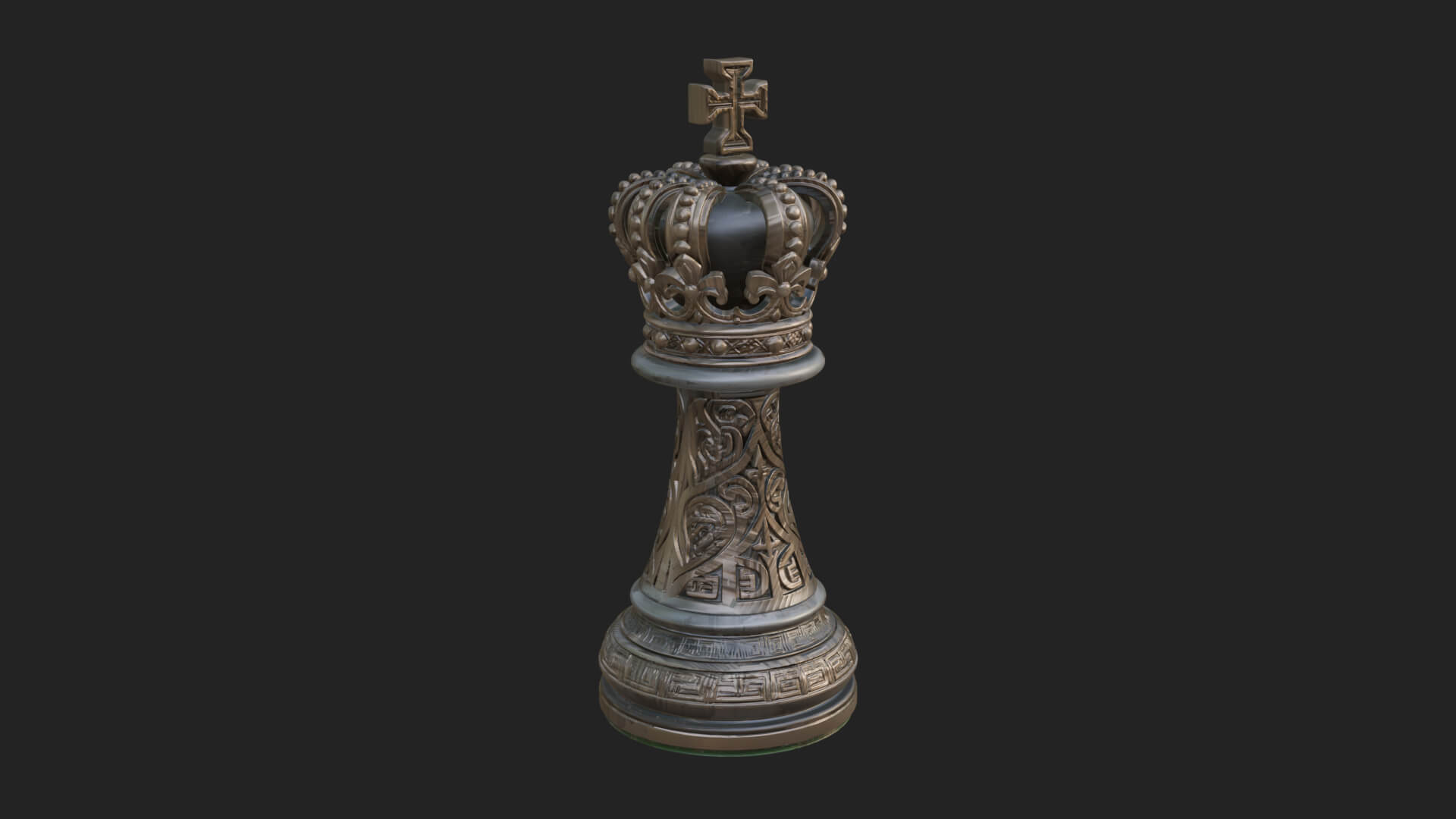 Ornate Chess Piece Statue Design 65 3D Print Model 3D Model