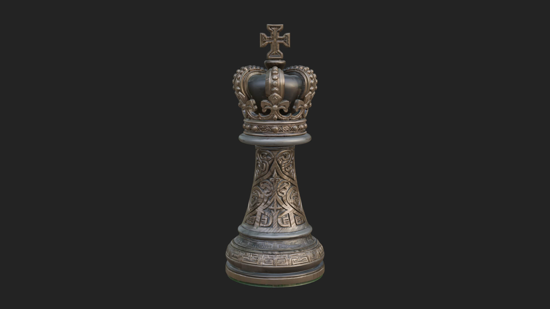 Ornate Chess Piece Statue Design 65 3D Print Model 3D Model