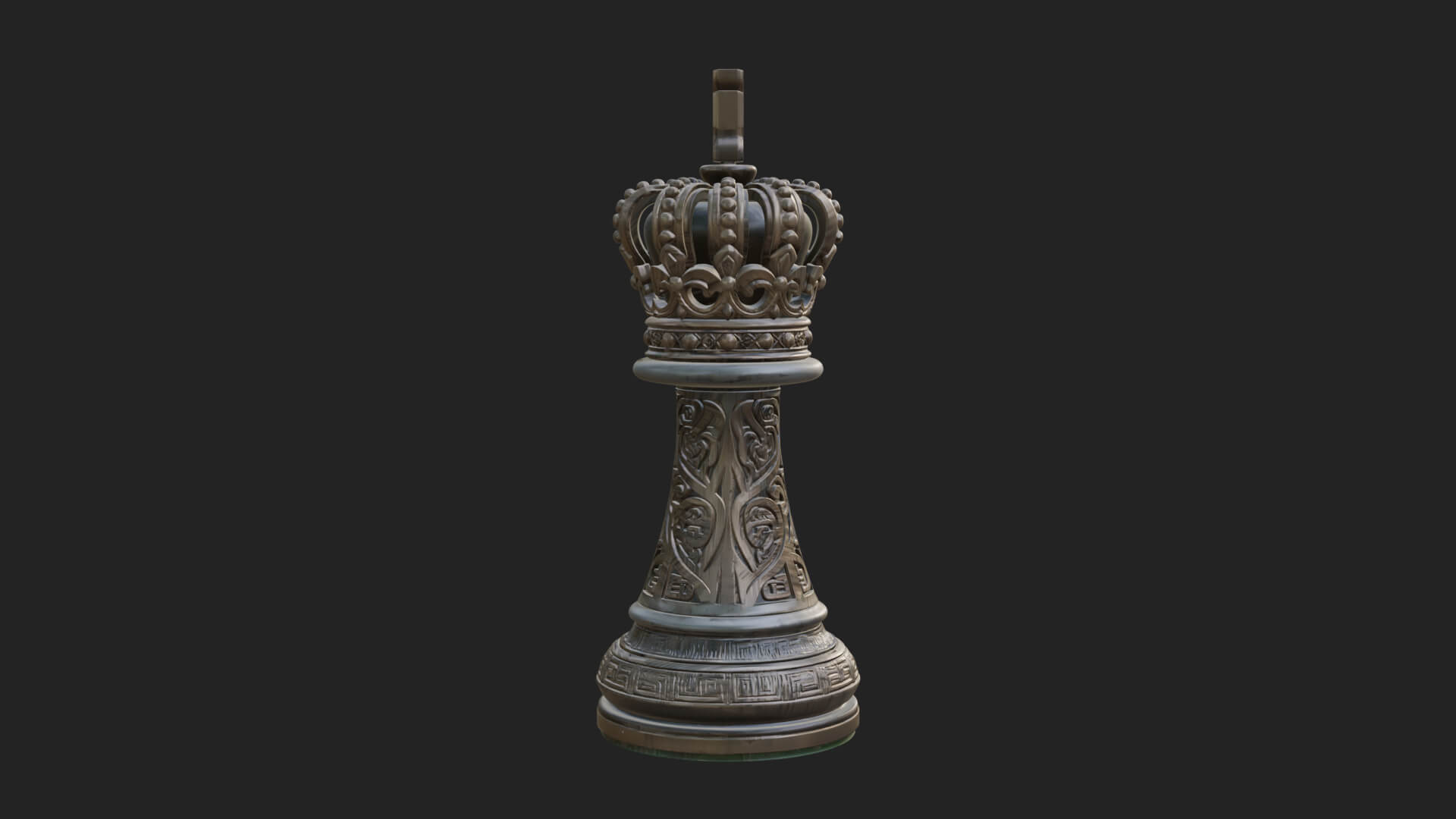 Ornate Chess Piece Statue Design 65 3D Print Model 3D Model
