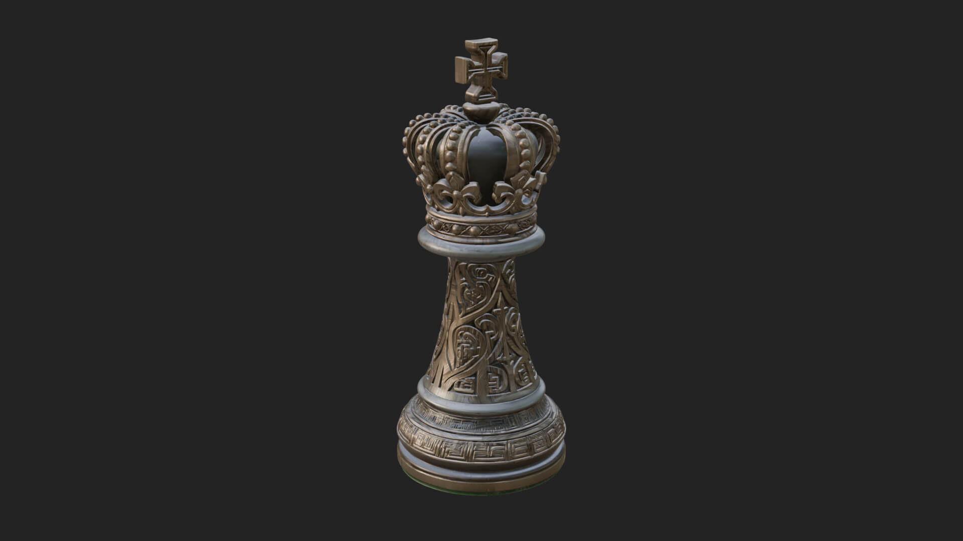 Ornate Chess Piece Statue Design 65 3D Print Model 3D Model
