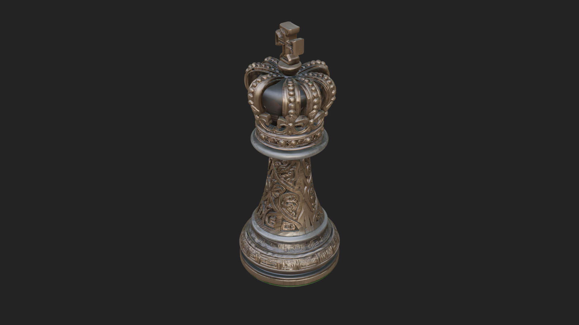 Ornate Chess Piece Statue Design 65 3D Print Model 3D Model