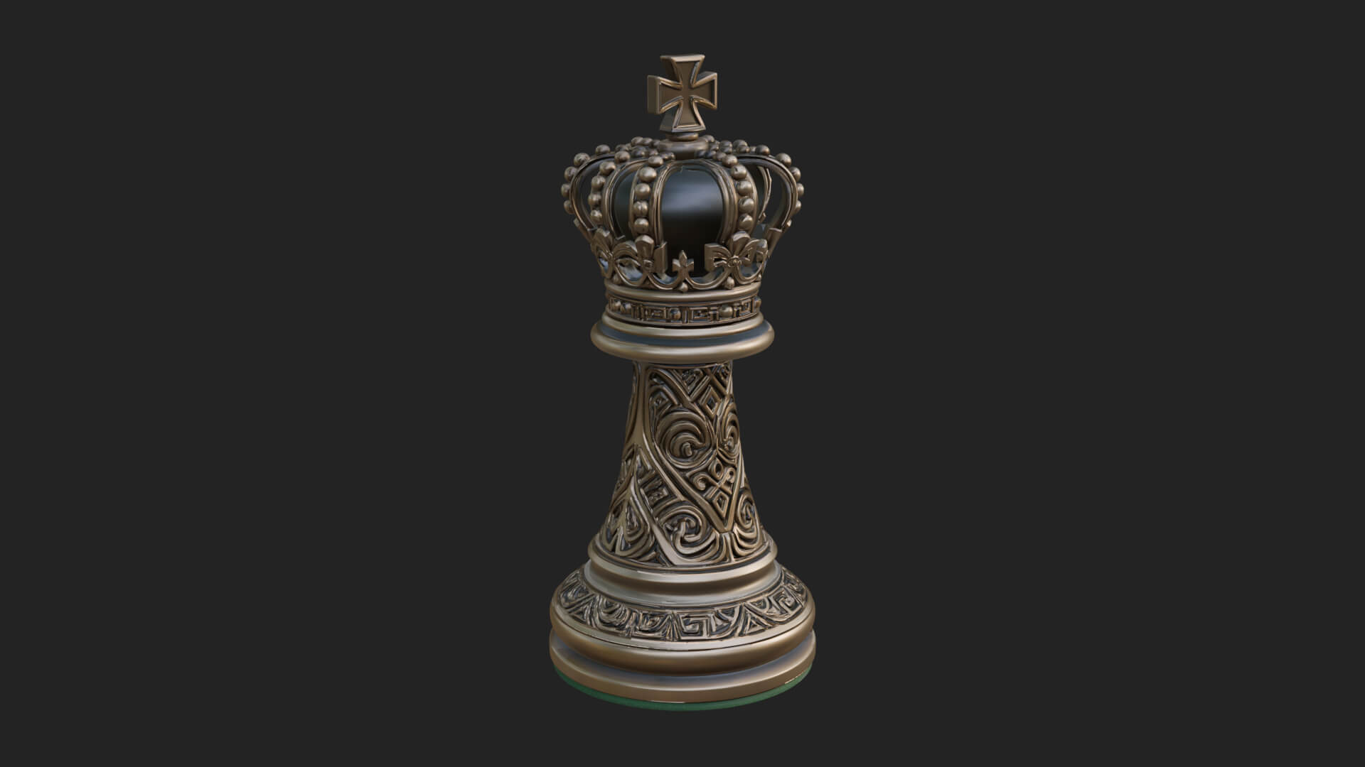 Ornate Chess Piece Statue Design 66 3D Print Model 3D Model