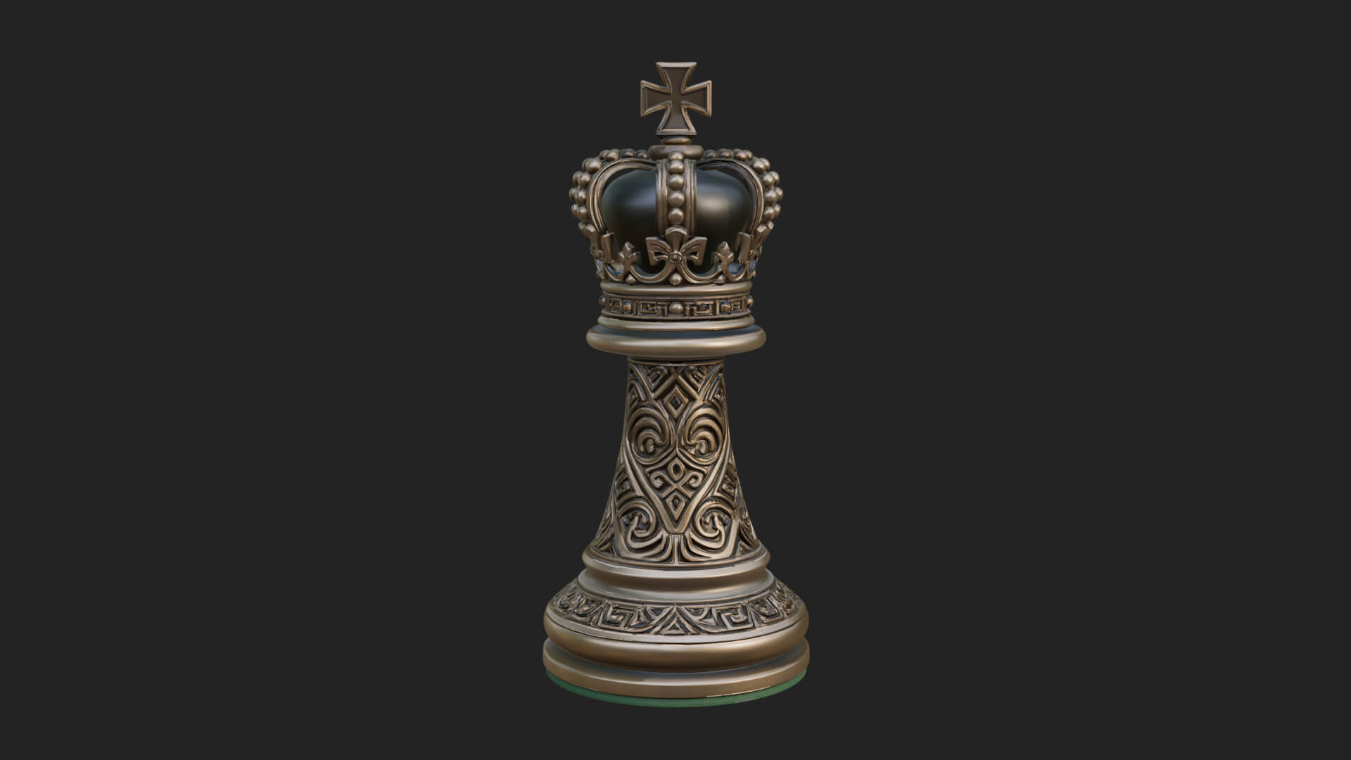 Ornate Chess Piece Statue Design 66 3D Print Model 3D Model