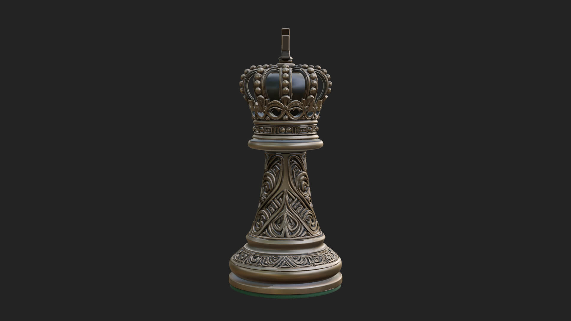 Ornate Chess Piece Statue Design 66 3D Print Model 3D Model