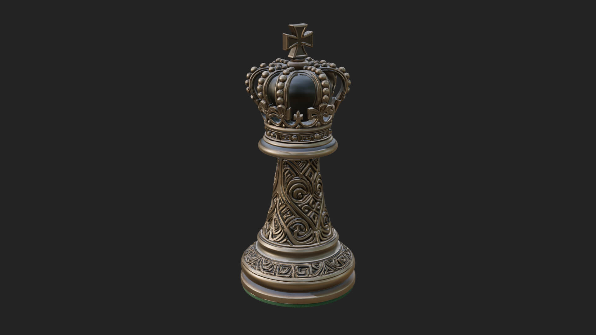 Ornate Chess Piece Statue Design 66 3D Print Model 3D Model