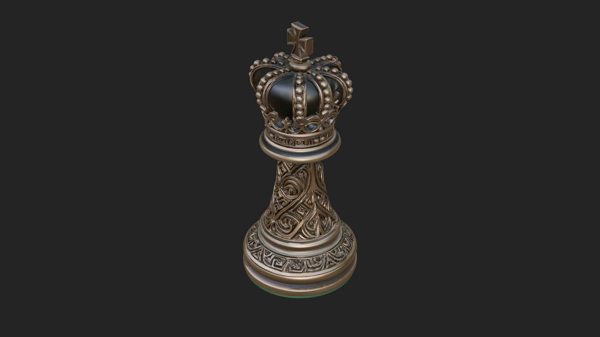 Ornate Chess Piece Statue Design 66 3D Print Model 3D Model