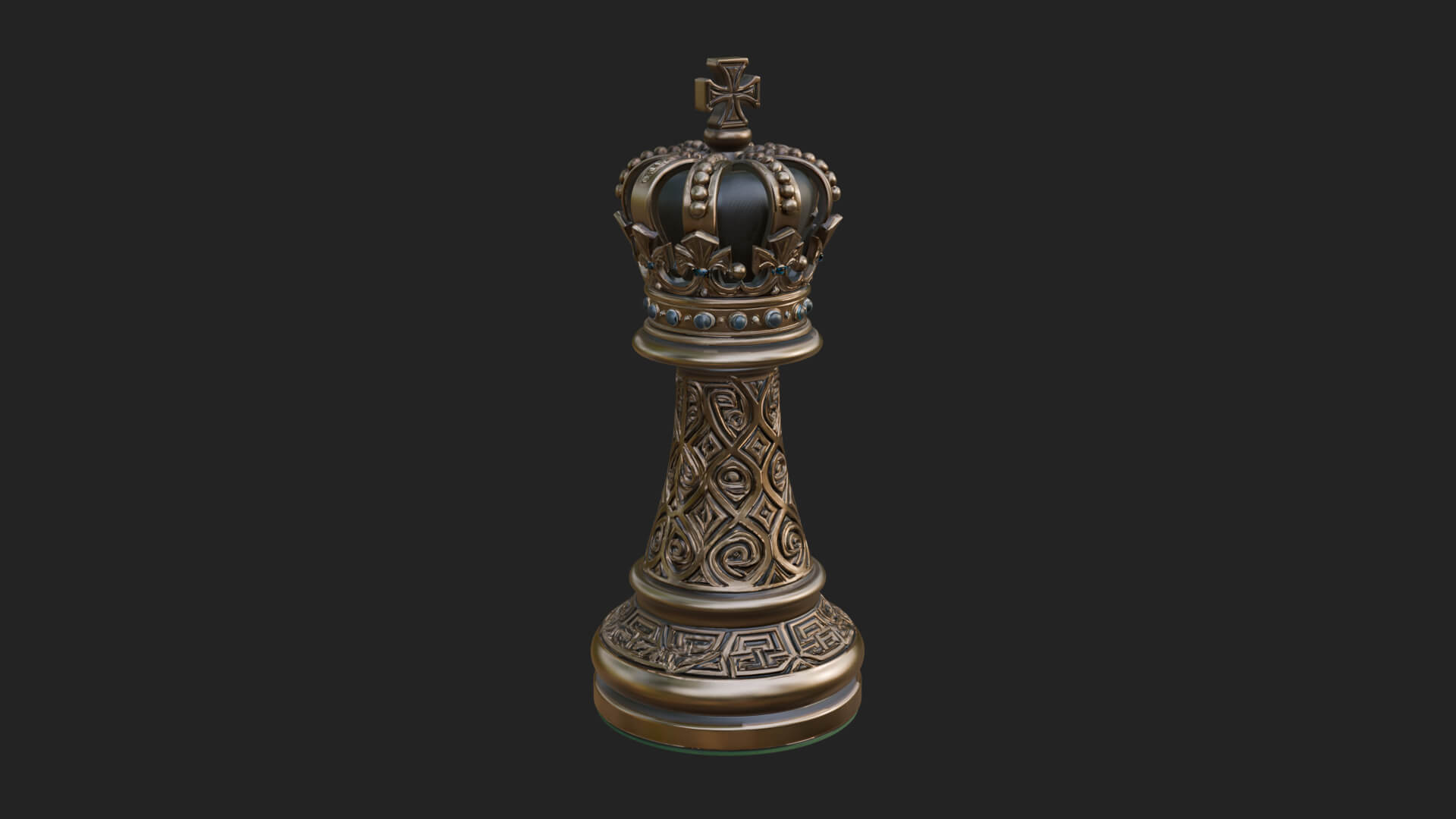 Ornate Chess Piece Statue Design 68 3D Print Model 3D Model