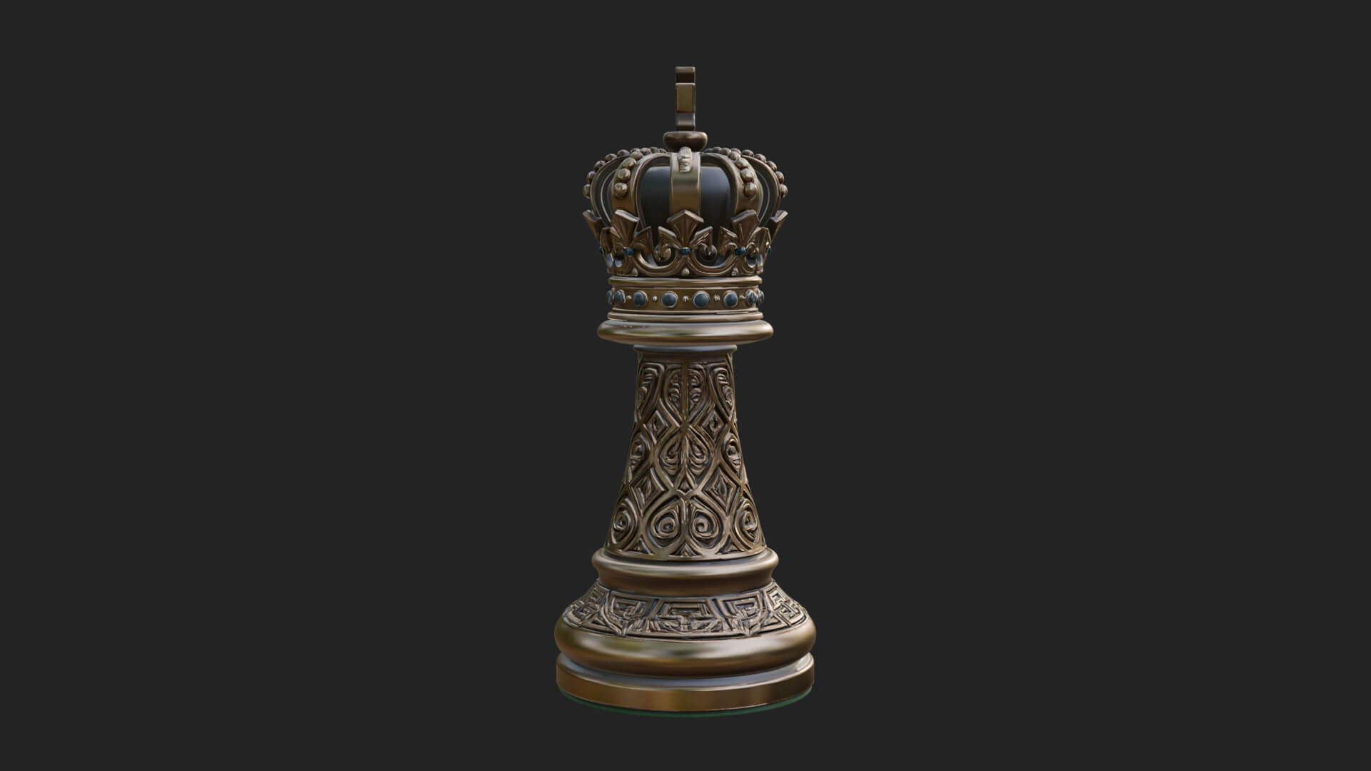 Ornate Chess Piece Statue Design 68 3D Print Model 3D Model