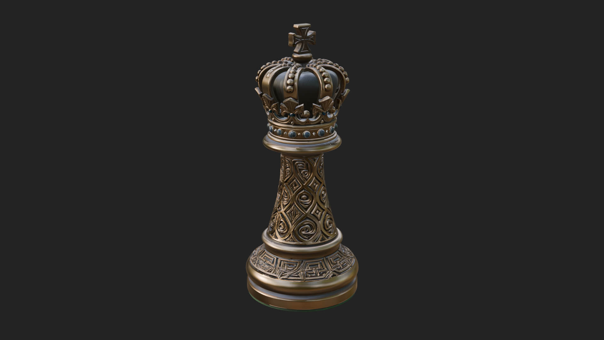 Ornate Chess Piece Statue Design 68 3D Print Model 3D Model