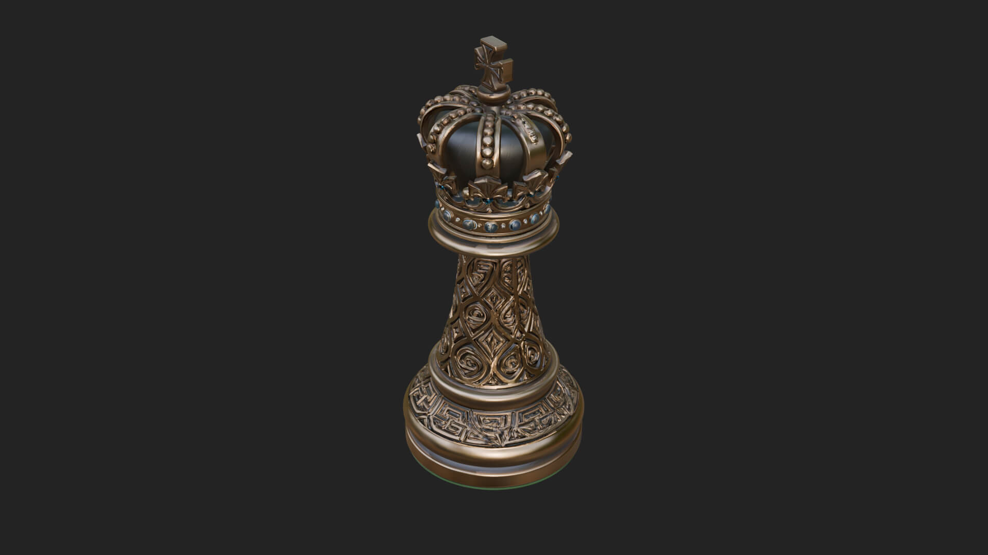 Ornate Chess Piece Statue Design 68 3D Print Model 3D Model