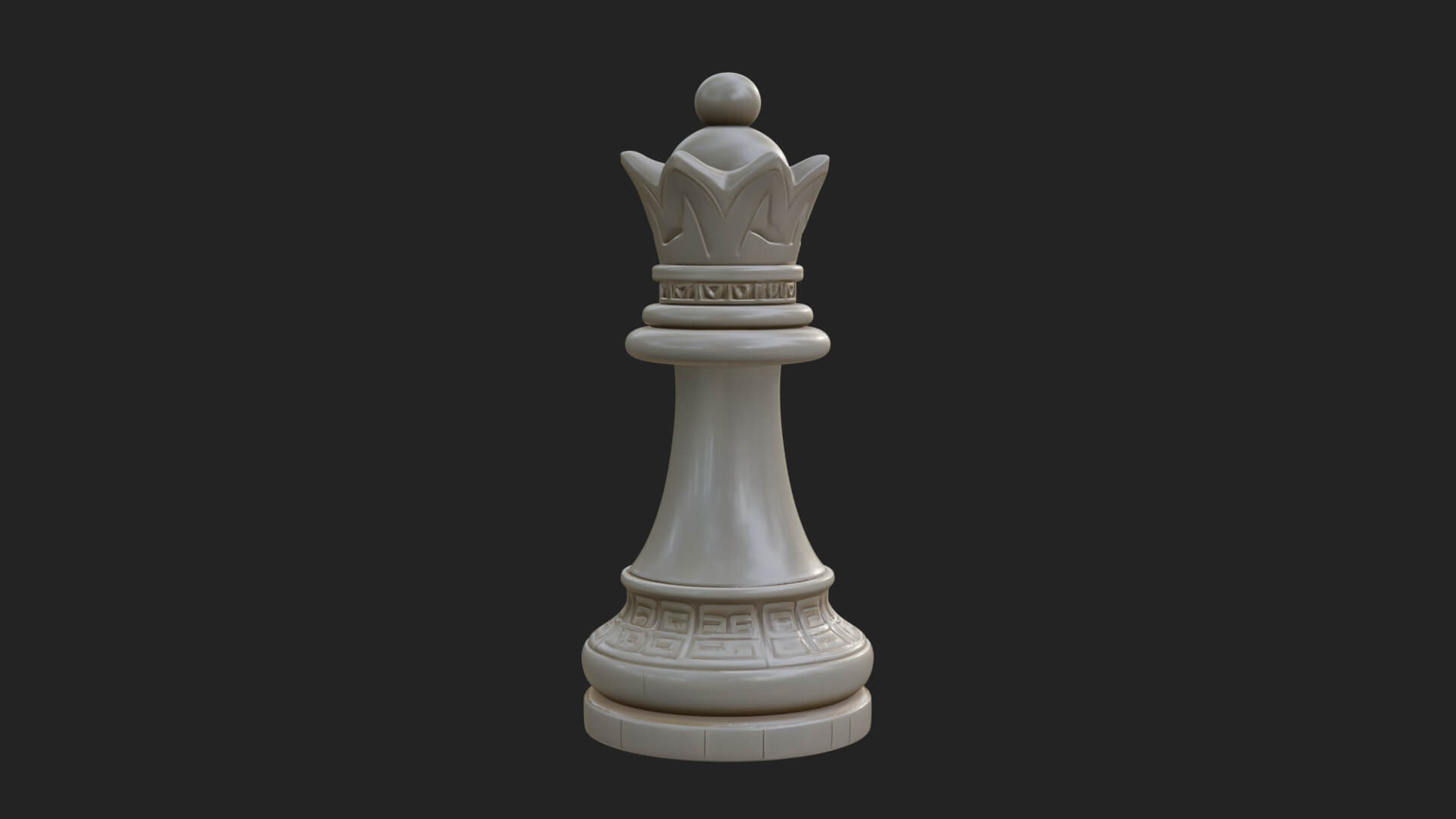 Ornate Chess Piece Statue Design 69 3D Print Model 3D Model