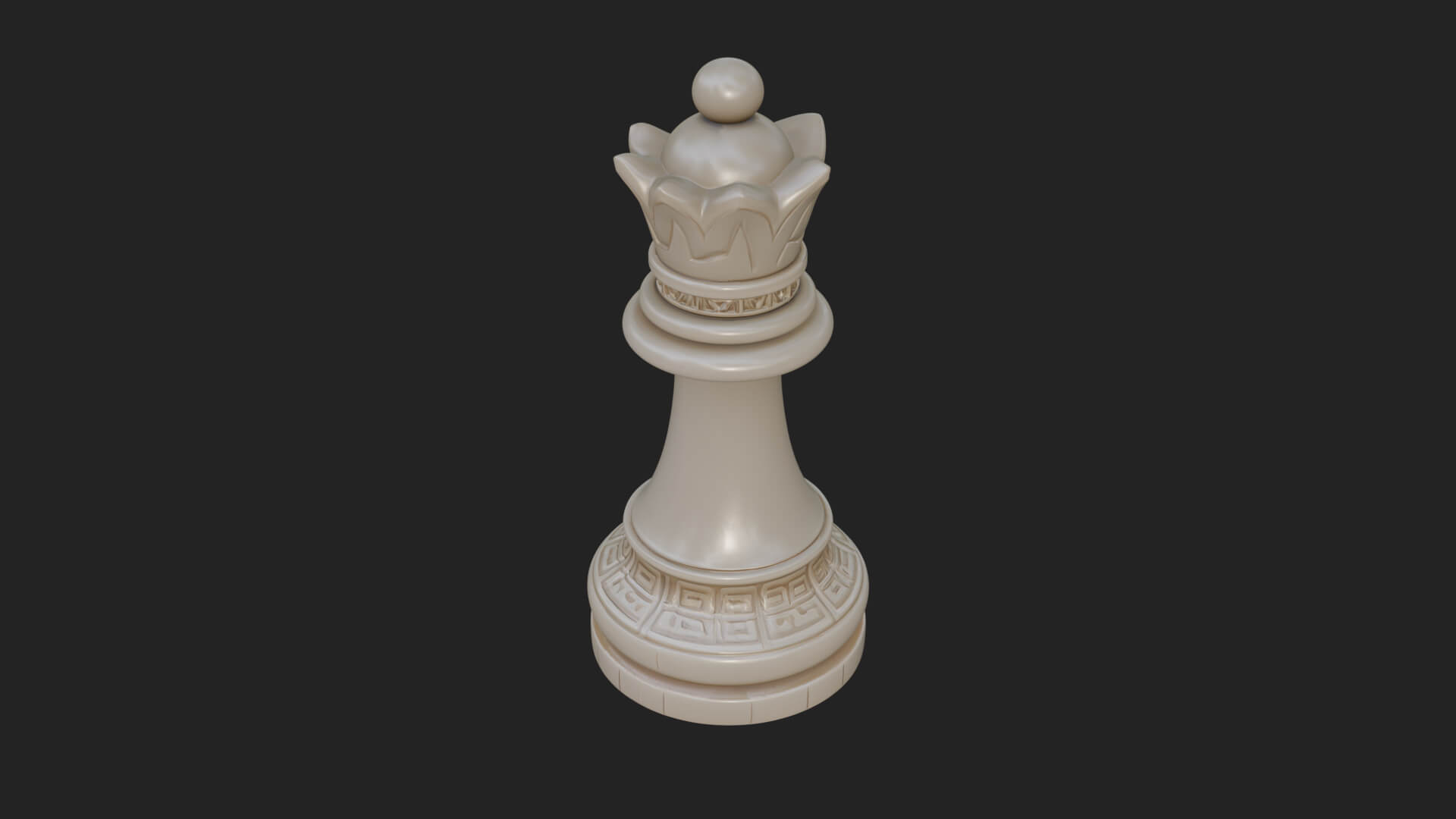 Ornate Chess Piece Statue Design 69 3D Print Model 3D Model