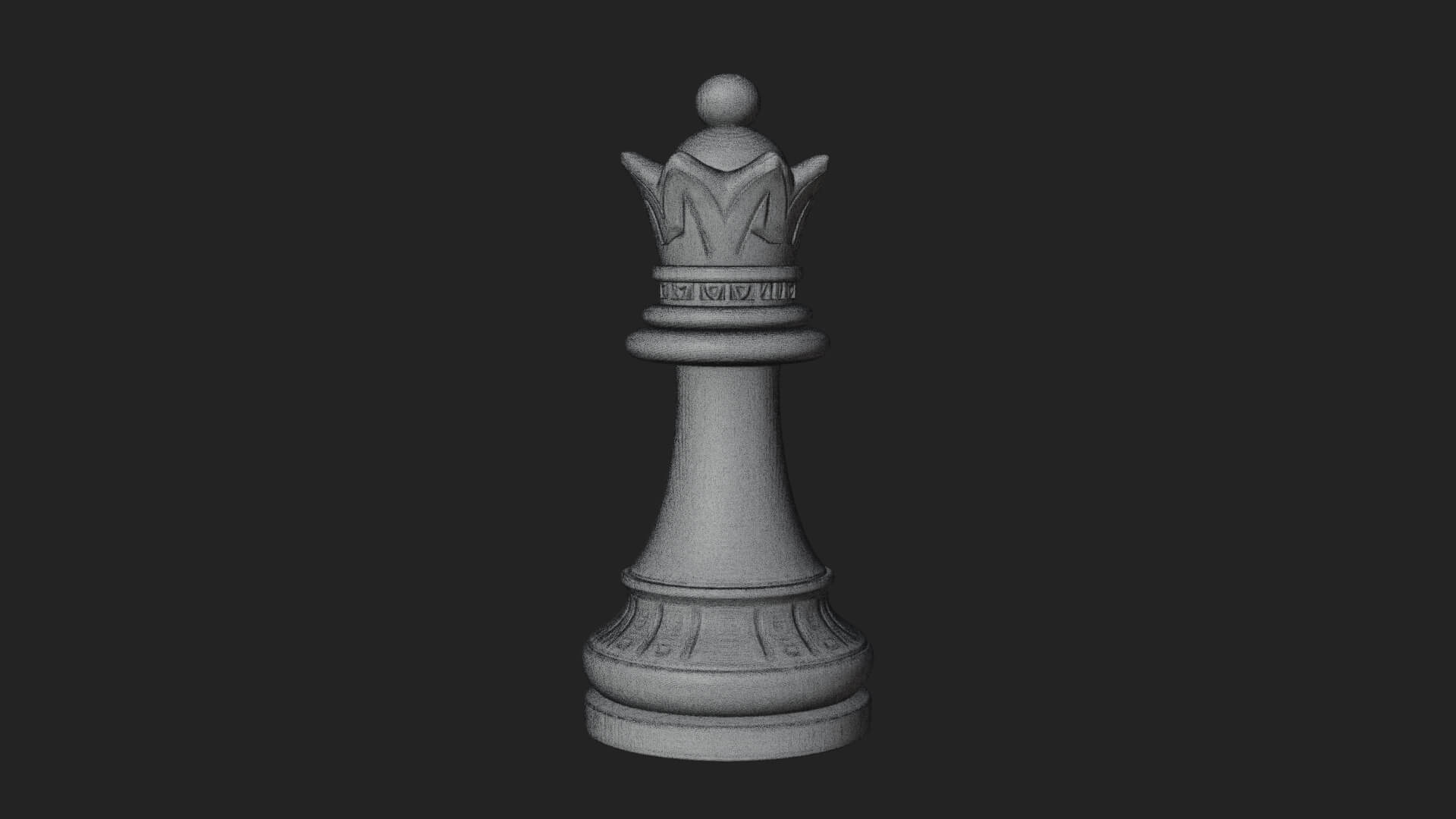Ornate Chess Piece Statue Design 69 3D Print Model 3D Model